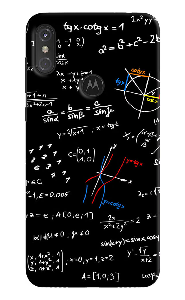 Mathematics Formula Moto One Power Hard Case Back Cover by Casekaro