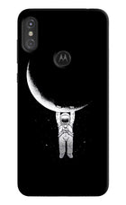 Moon Space Moto One Power Hard Case Back Cover by Casekaro