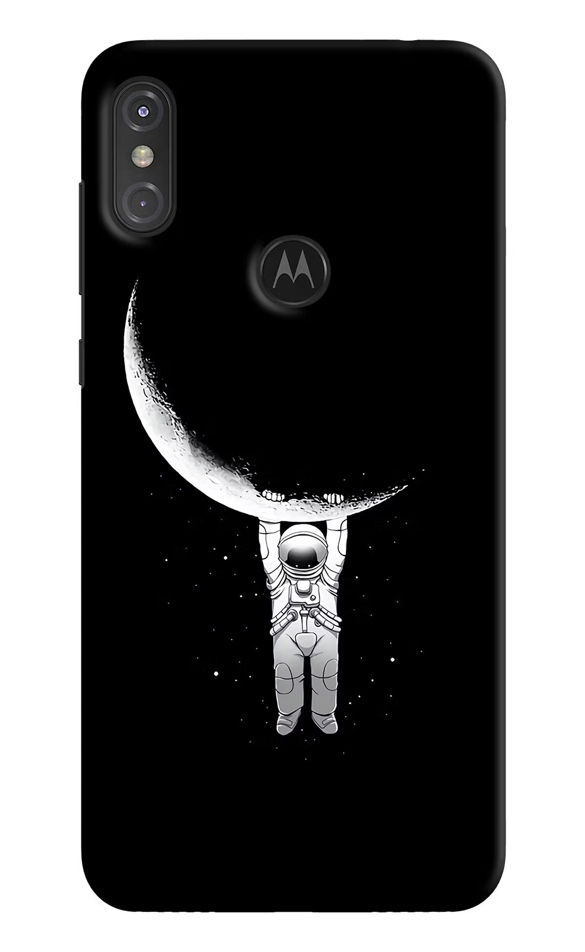 Moon Space Moto One Power Hard Case Back Cover by Casekaro