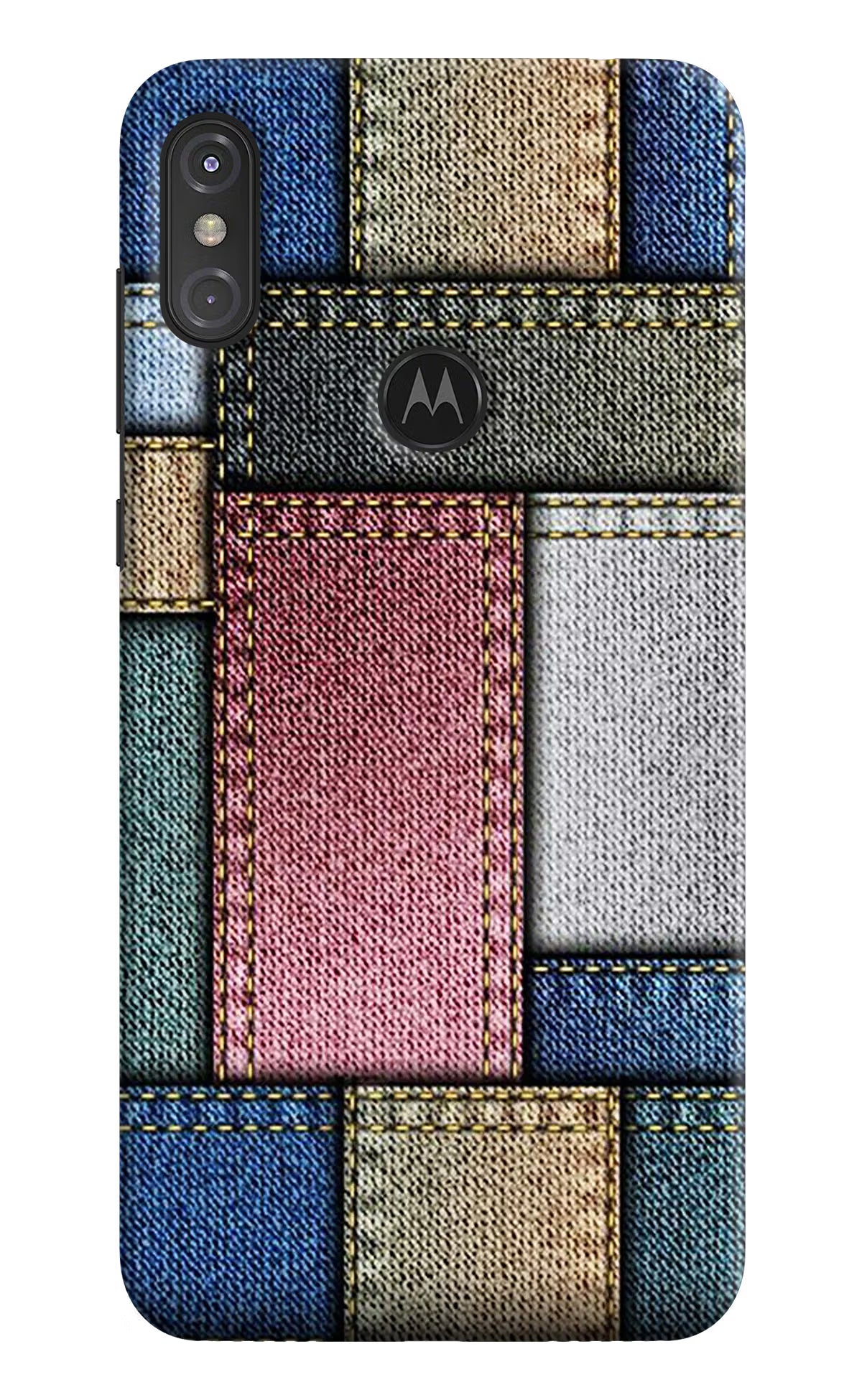 Multicolor Jeans Moto One Power Hard Case Back Cover by Casekaro