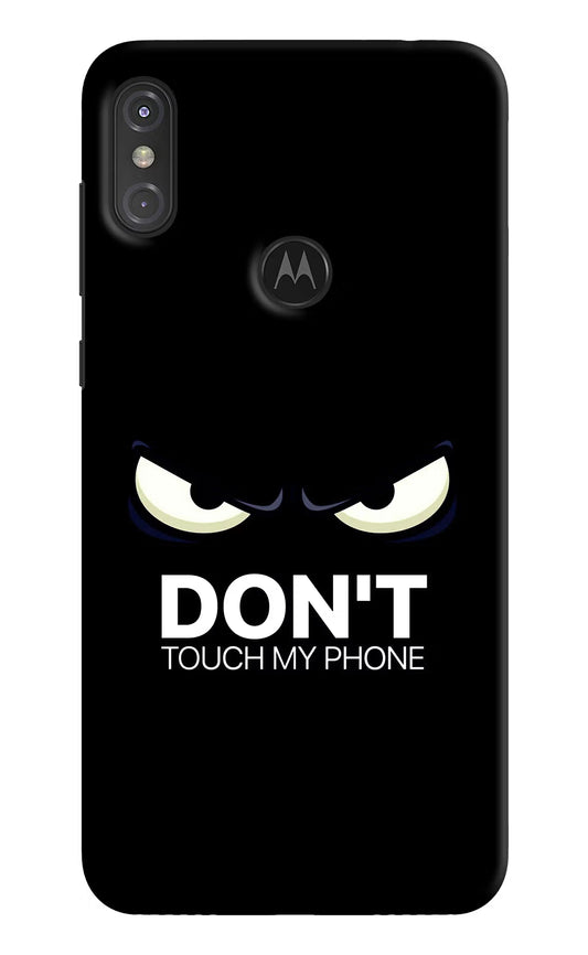 Don'T Touch My Phone Moto One Power Hard Case Back Cover by Casekaro