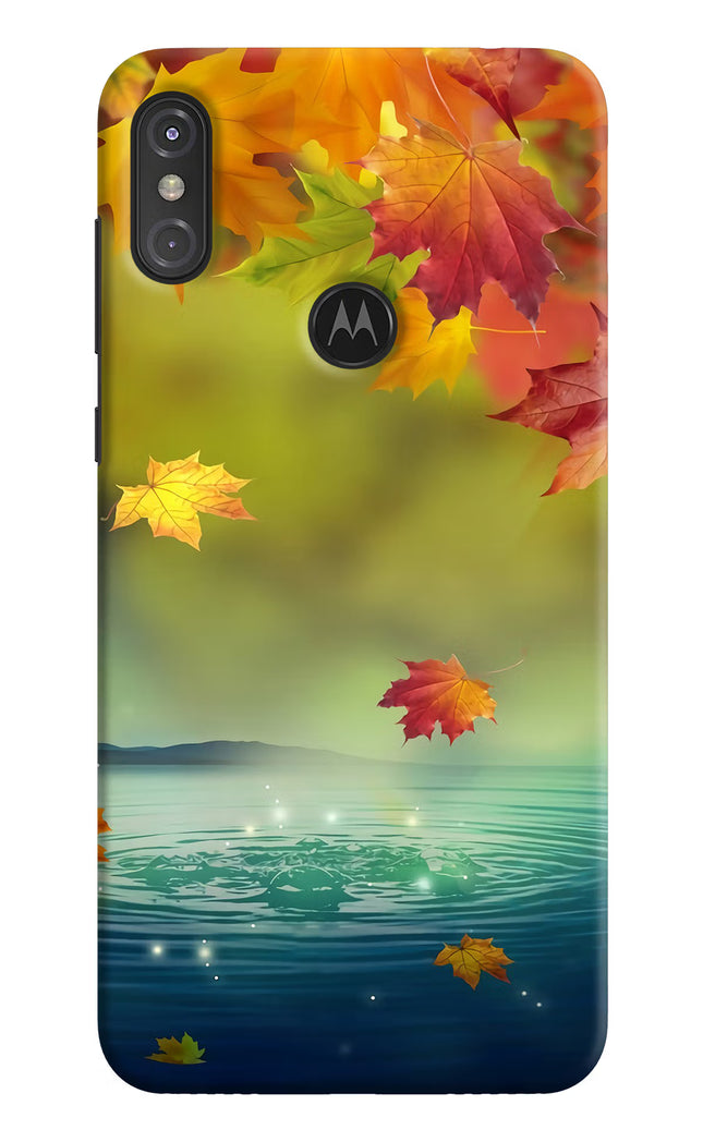 Flowers Moto One Power Hard Case Back Cover by Casekaro
