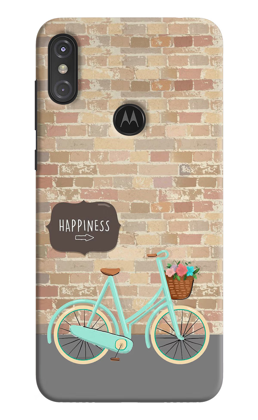 Happiness Artwork Moto One Power Back Cover, Hard case