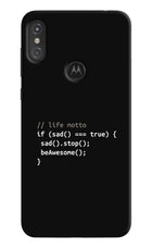 Life Motto Code Moto One Power Hard Case Back Cover by Casekaro