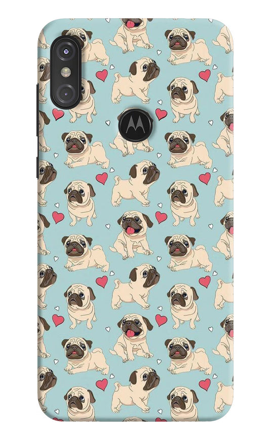 Pug Dog Moto One Power Hard Case Back Cover by Casekaro