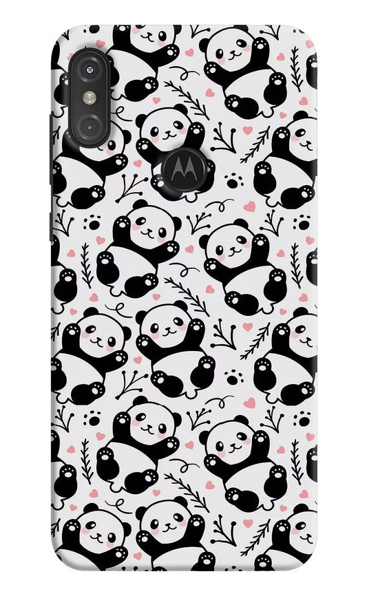 Cute Panda Moto One Power Hard Case Back Cover by Casekaro