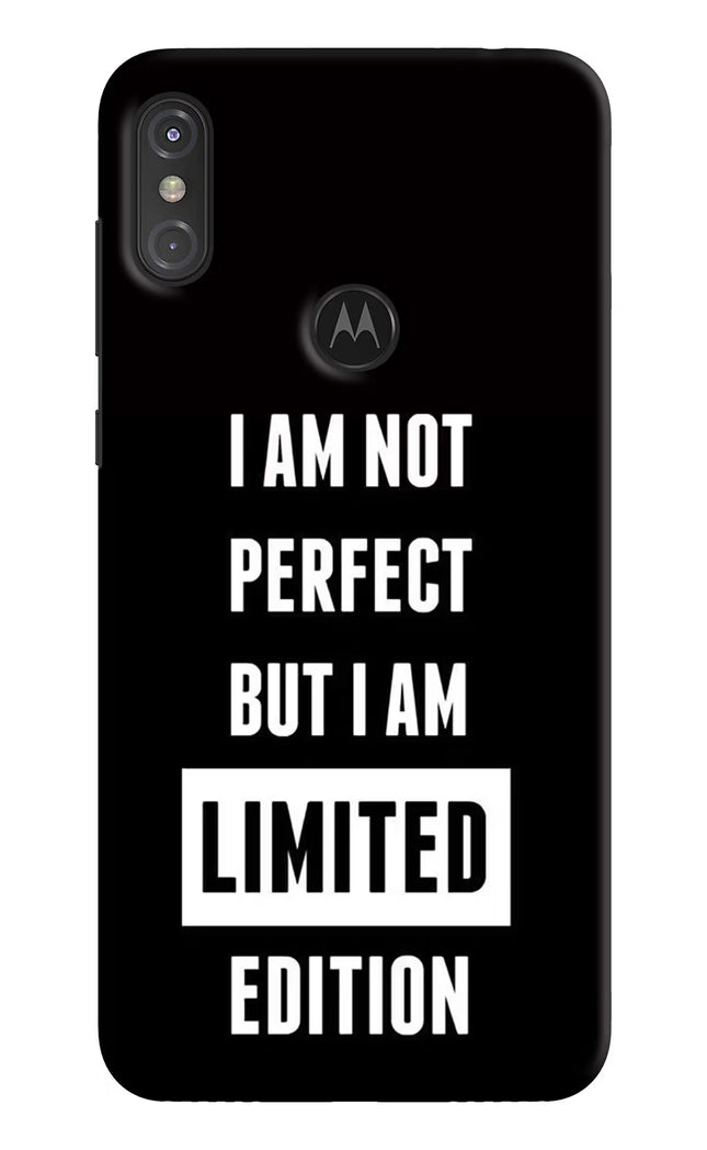 I Am Not Perfect But I Am Limited Edition Moto One Power Hard Case Back Cover by Casekaro