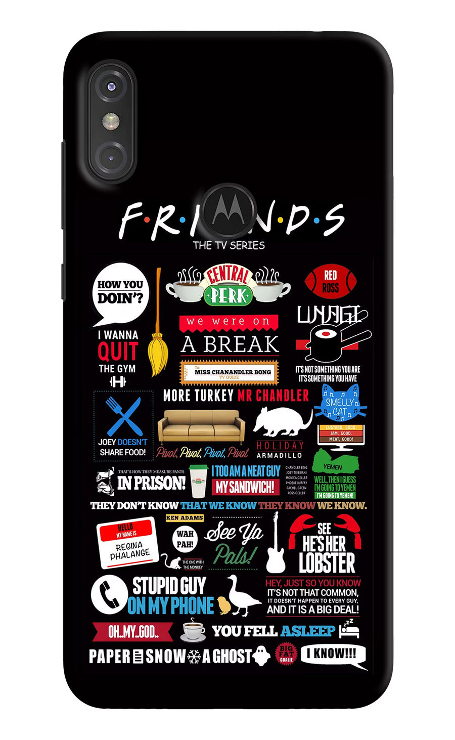 FRIENDS Moto One Power Back Cover, Hard case