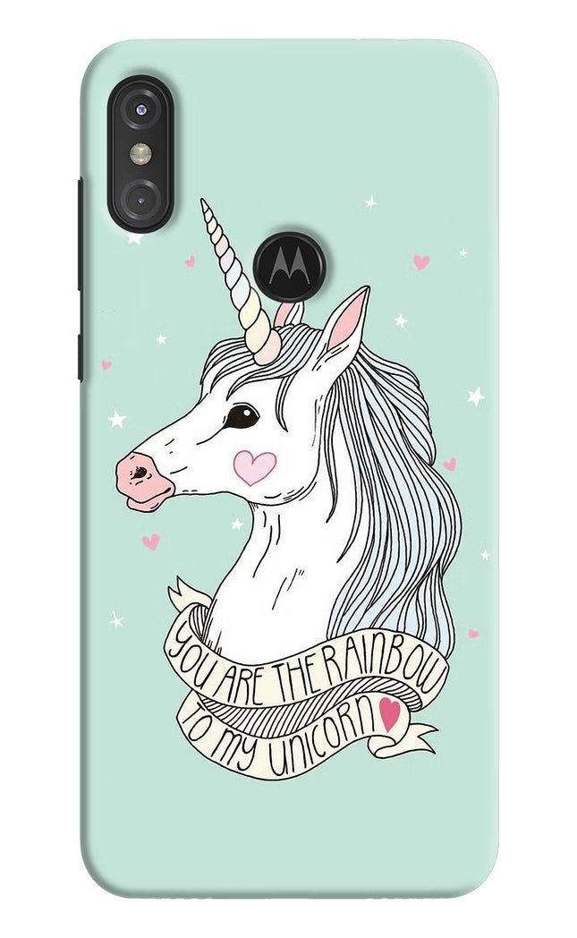 Unicorn Wallpaper Moto One Power Hard Case Back Cover by Casekaro