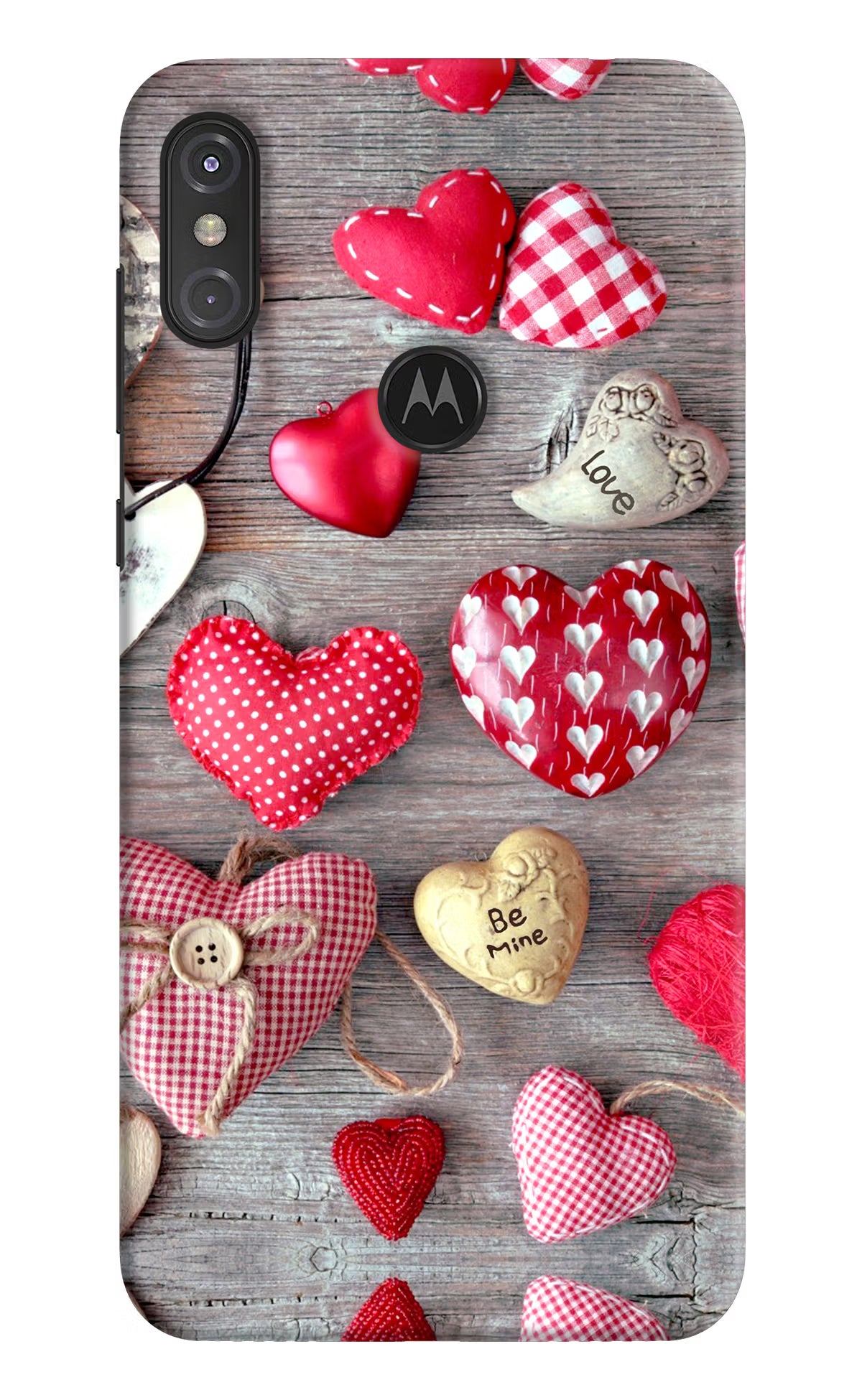 Love Wallpaper Moto One Power Hard Case Back Cover by Casekaro
