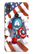 Captain America Moto One Power Hard Case Back Cover by Casekaro