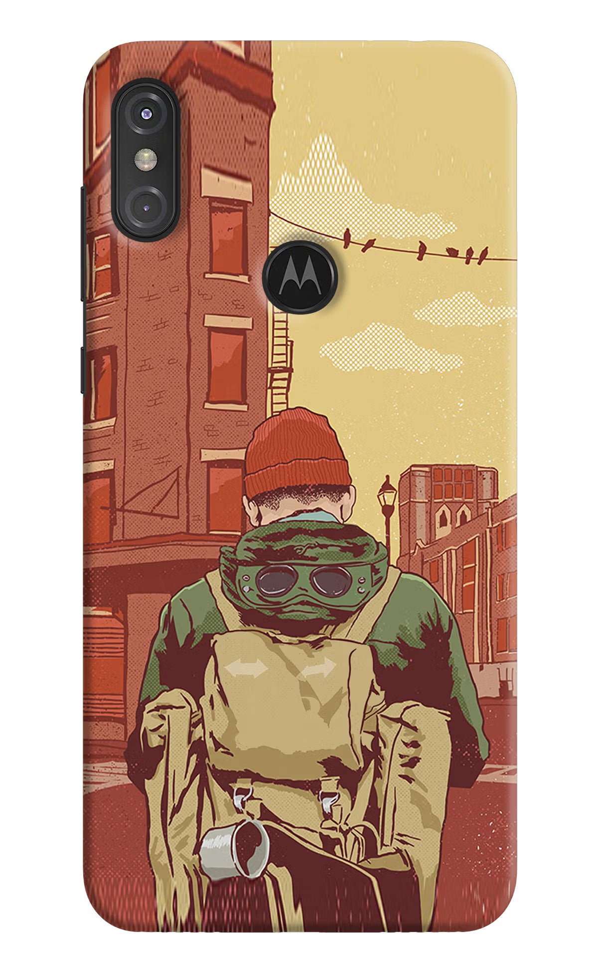 Adventurous Moto One Power Hard Case Back Cover by Casekaro