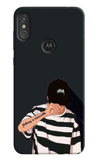 Aesthetic Boy Moto One Power Hard Case Back Cover by Casekaro