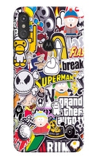Sticker Bomb Moto One Power Hard Case Back Cover by Casekaro