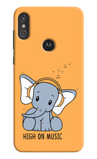 High On Music Moto One Power Hard Case Back Cover by Casekaro