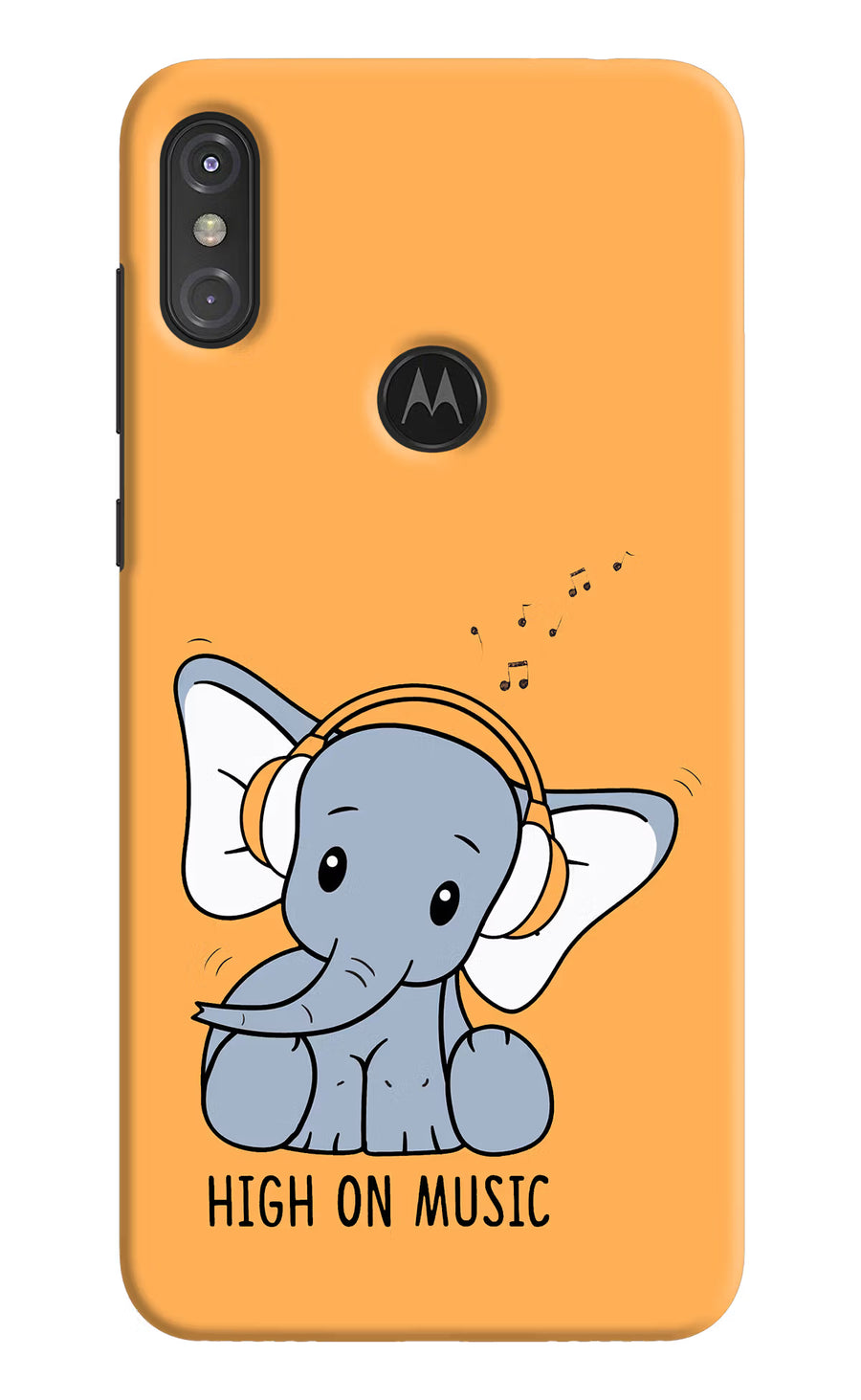 High On Music Moto One Power Back Cover, Hard case
