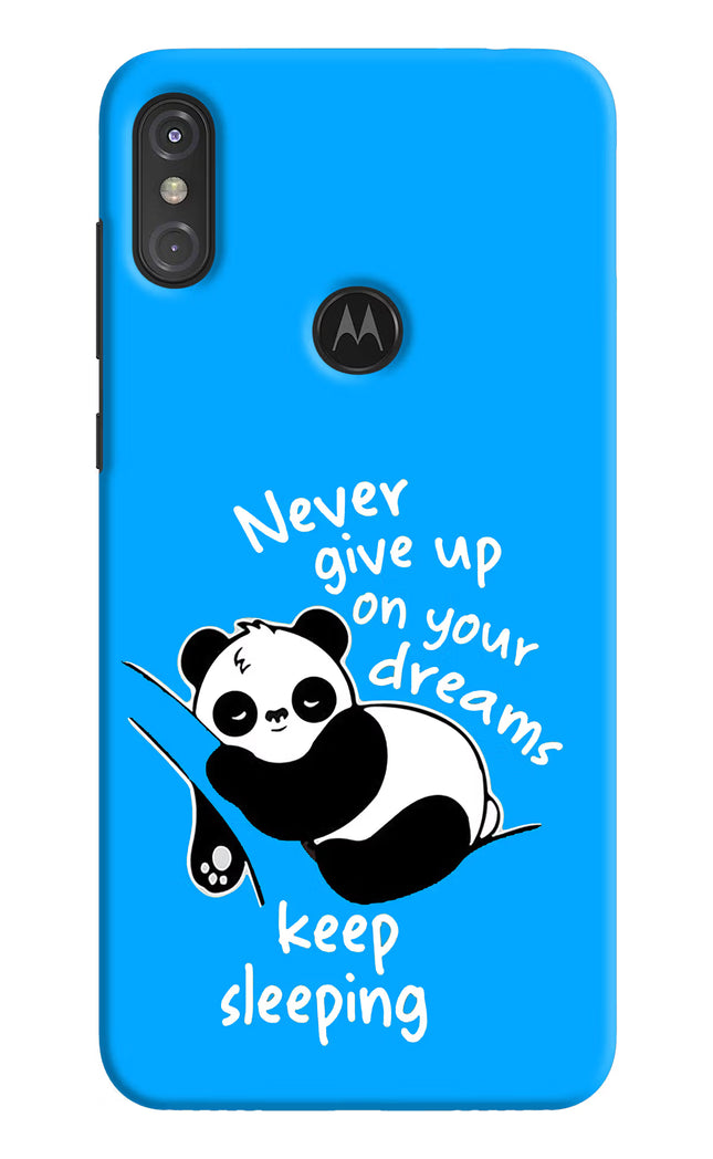 Keep Sleeping Moto One Power Hard Case Back Cover by Casekaro
