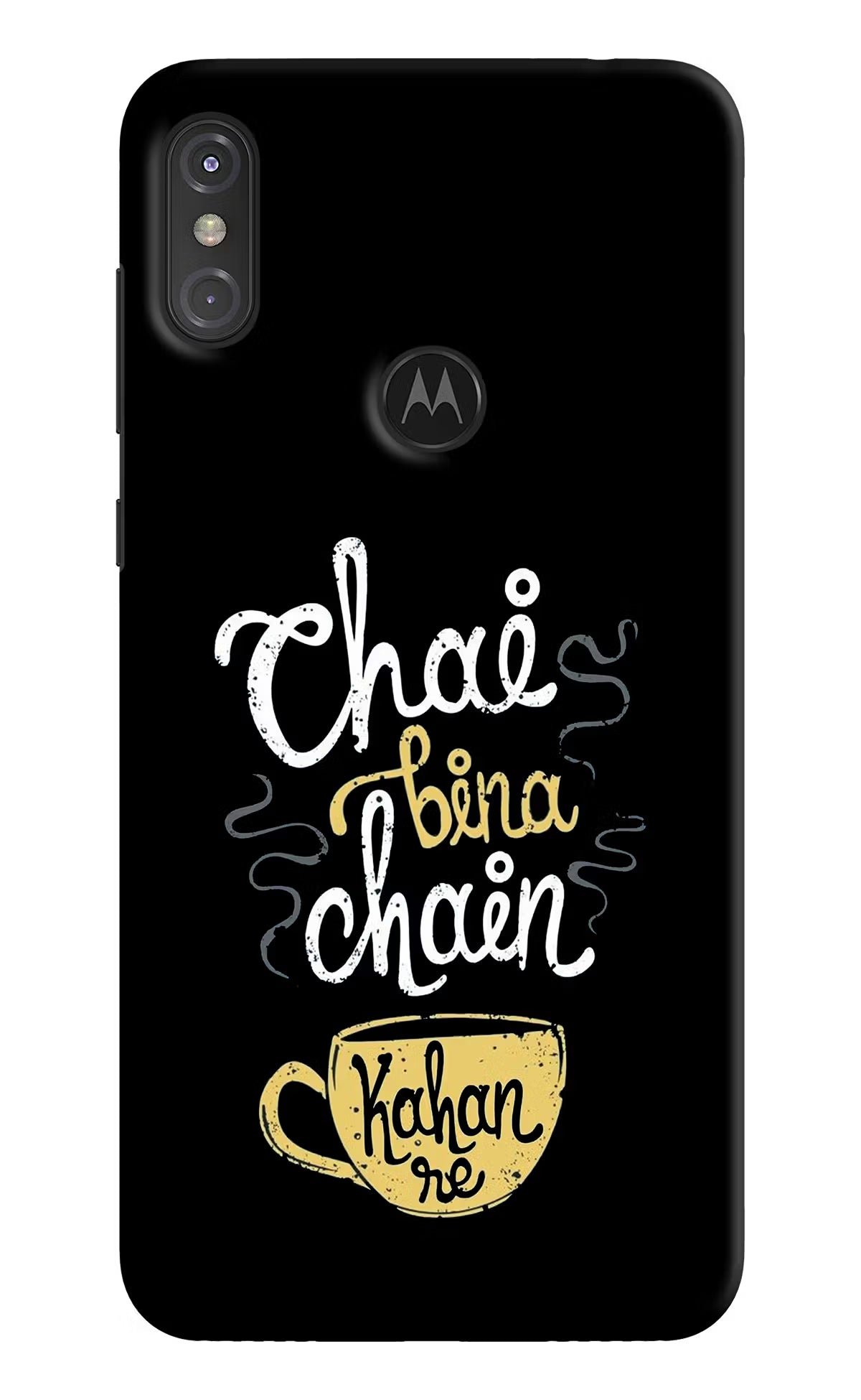 Chai Bina Chain Kaha Re Moto One Power Hard Case Back Cover by Casekaro