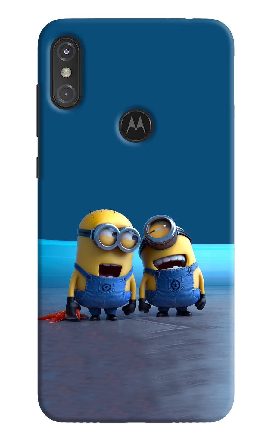 Minion Laughing Moto One Power Back Cover, Hard case