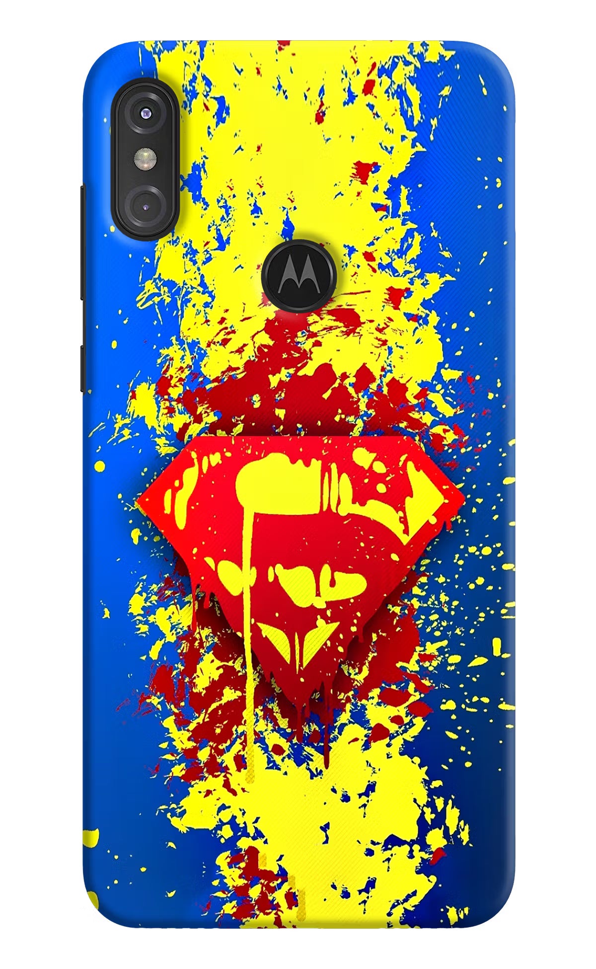 Superman logo Moto One Power Hard Case Back Cover by Casekaro