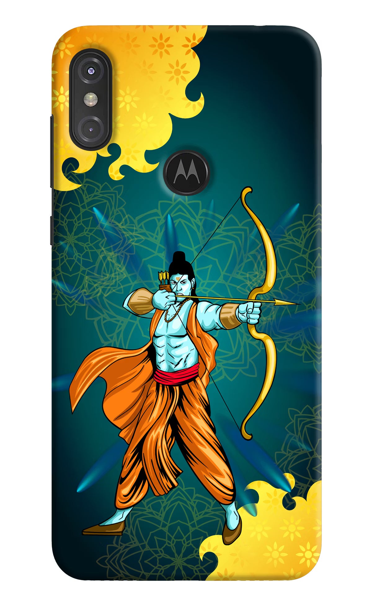 Lord Ram - 6 Moto One Power Hard Case Back Cover by Casekaro