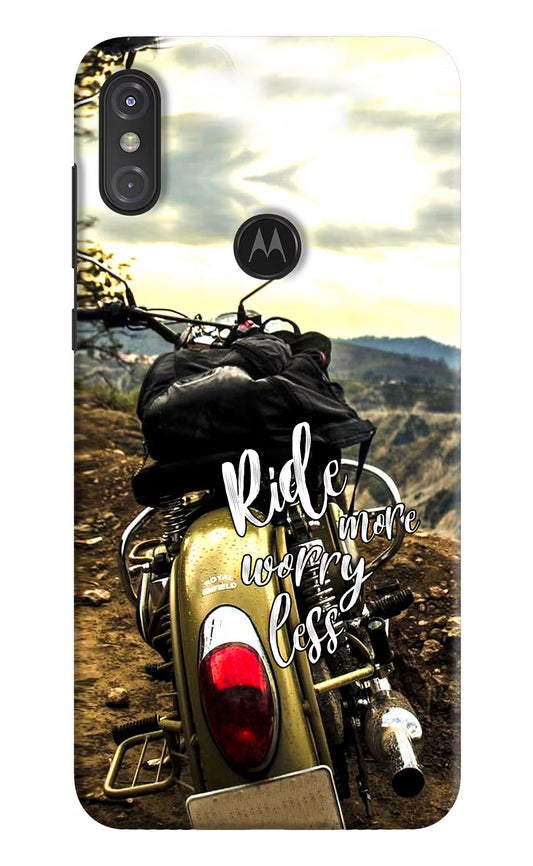 Ride More Worry Less Moto One Power Hard Case Back Cover by Casekaro