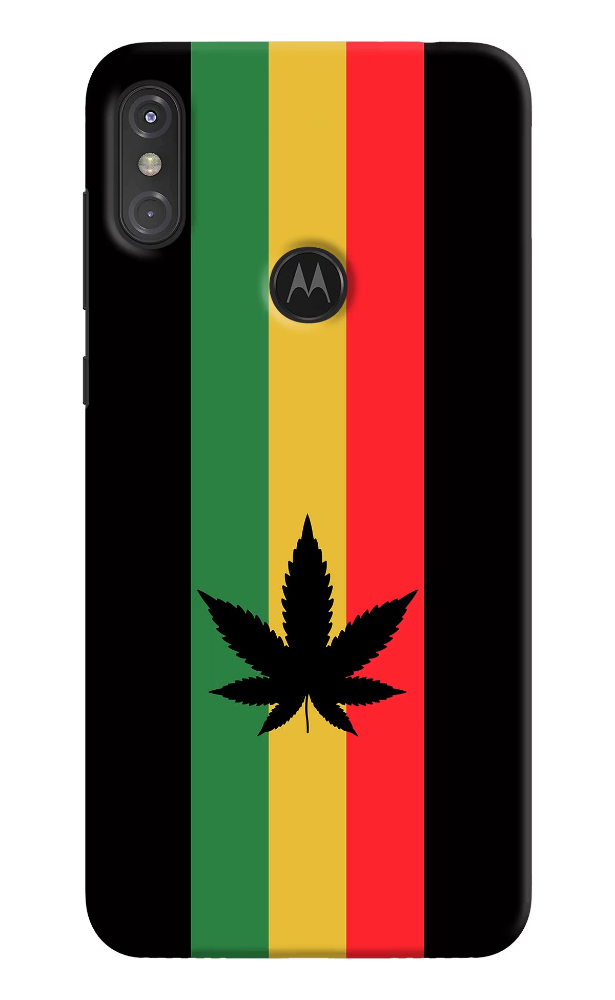 Weed Flag Moto One Power Hard Case Back Cover by Casekaro