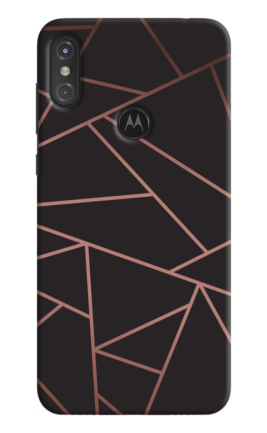 Geometric Pattern Moto One Power Hard Case Back Cover by Casekaro