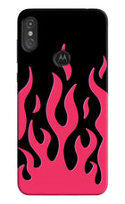 Fire Flames Moto One Power Hard Case Back Cover by Casekaro