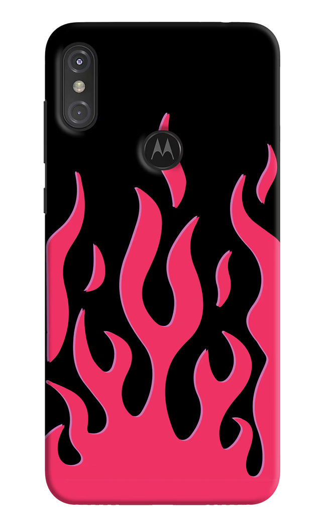 Fire Flames Moto One Power Hard Case Back Cover by Casekaro