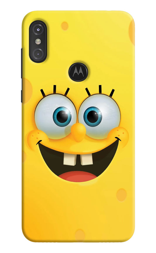 Sponge 1 Moto One Power Hard Case Back Cover by Casekaro