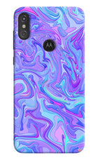 Glitter Moto One Power Hard Case Back Cover by Casekaro