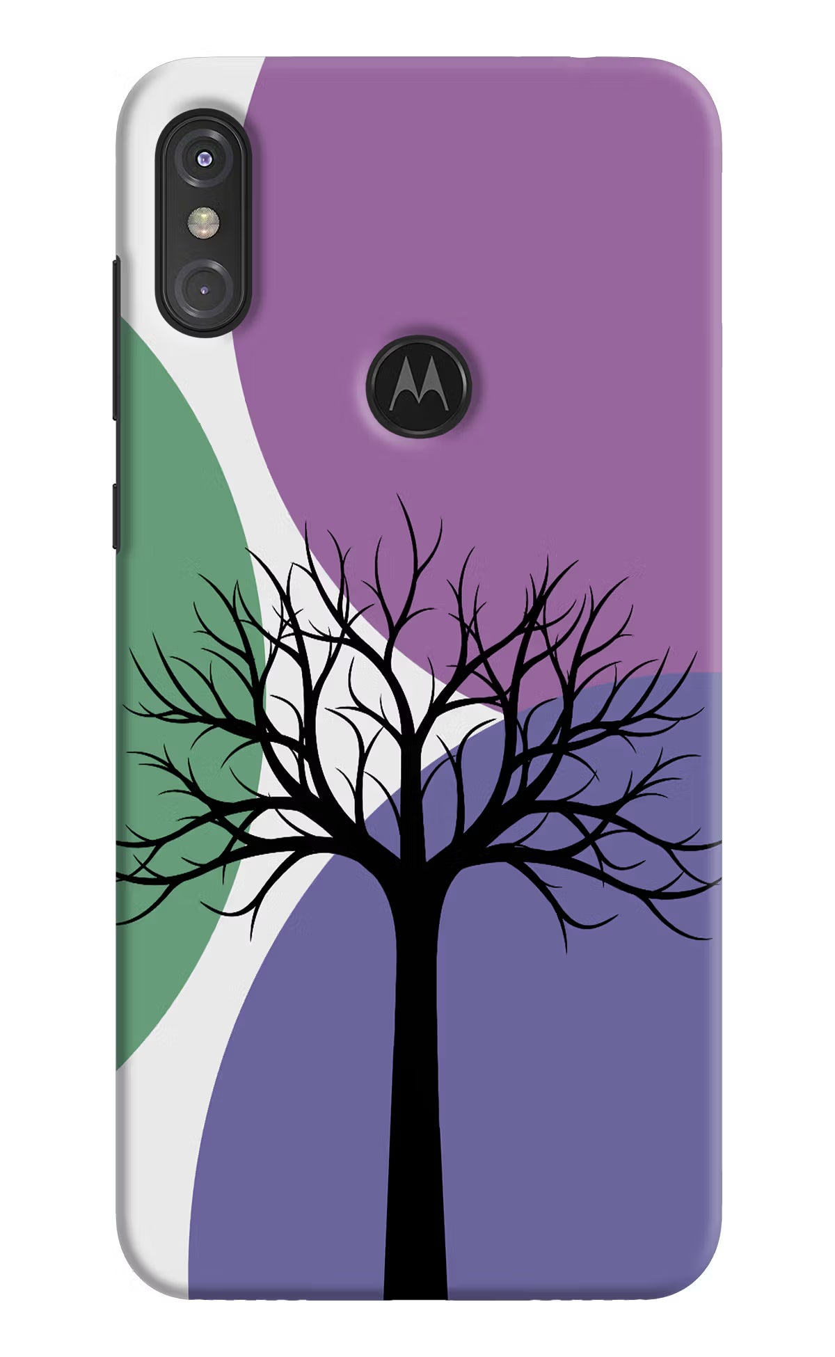 Tree Art Moto One Power Hard Case Back Cover by Casekaro