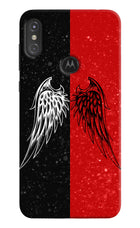 Wings Moto One Power Hard Case Back Cover by Casekaro