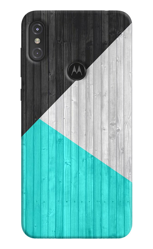Wooden Abstract Moto One Power Hard Case Back Cover by Casekaro