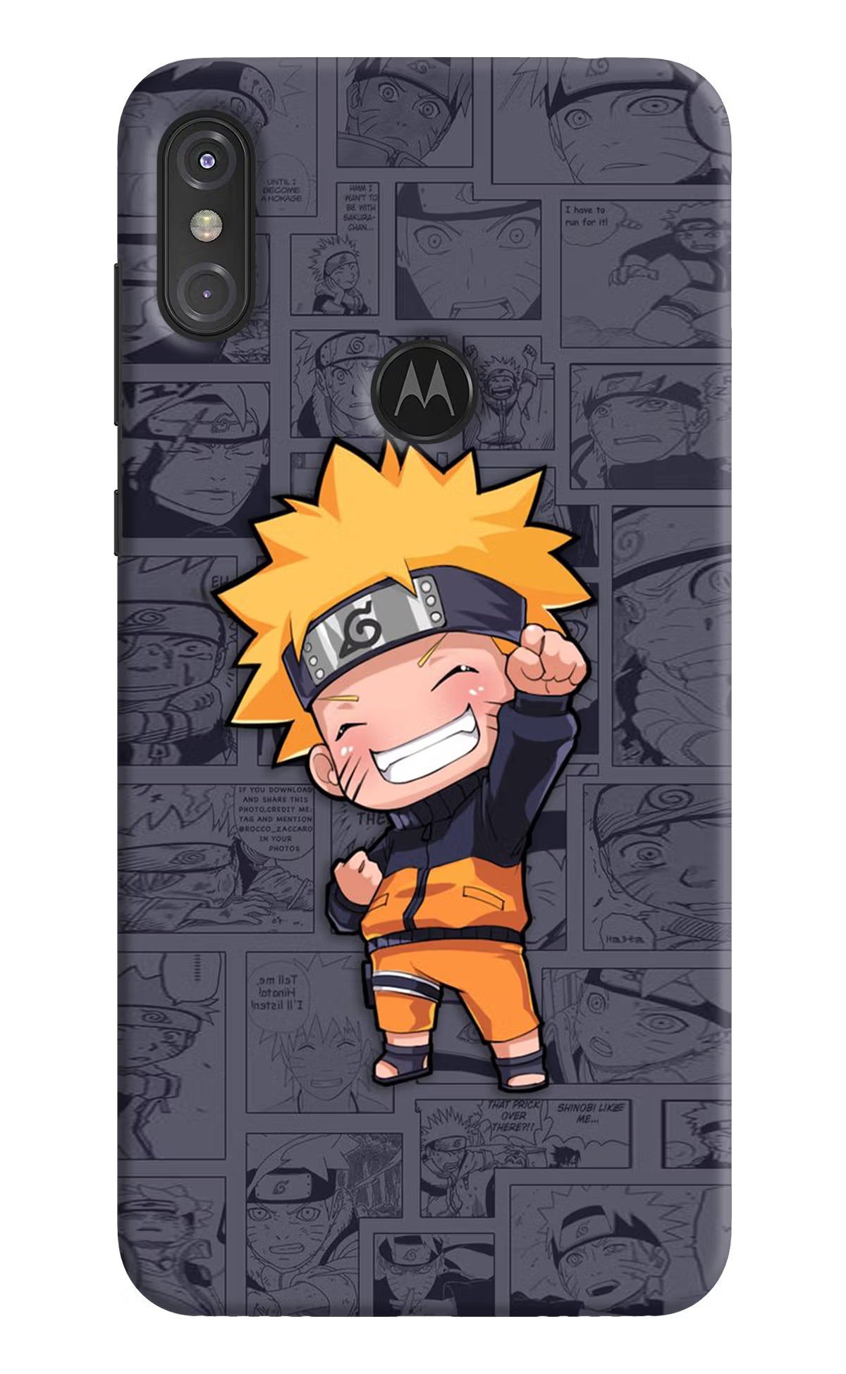 Chota Naruto Moto One Power Hard Case Back Cover by Casekaro
