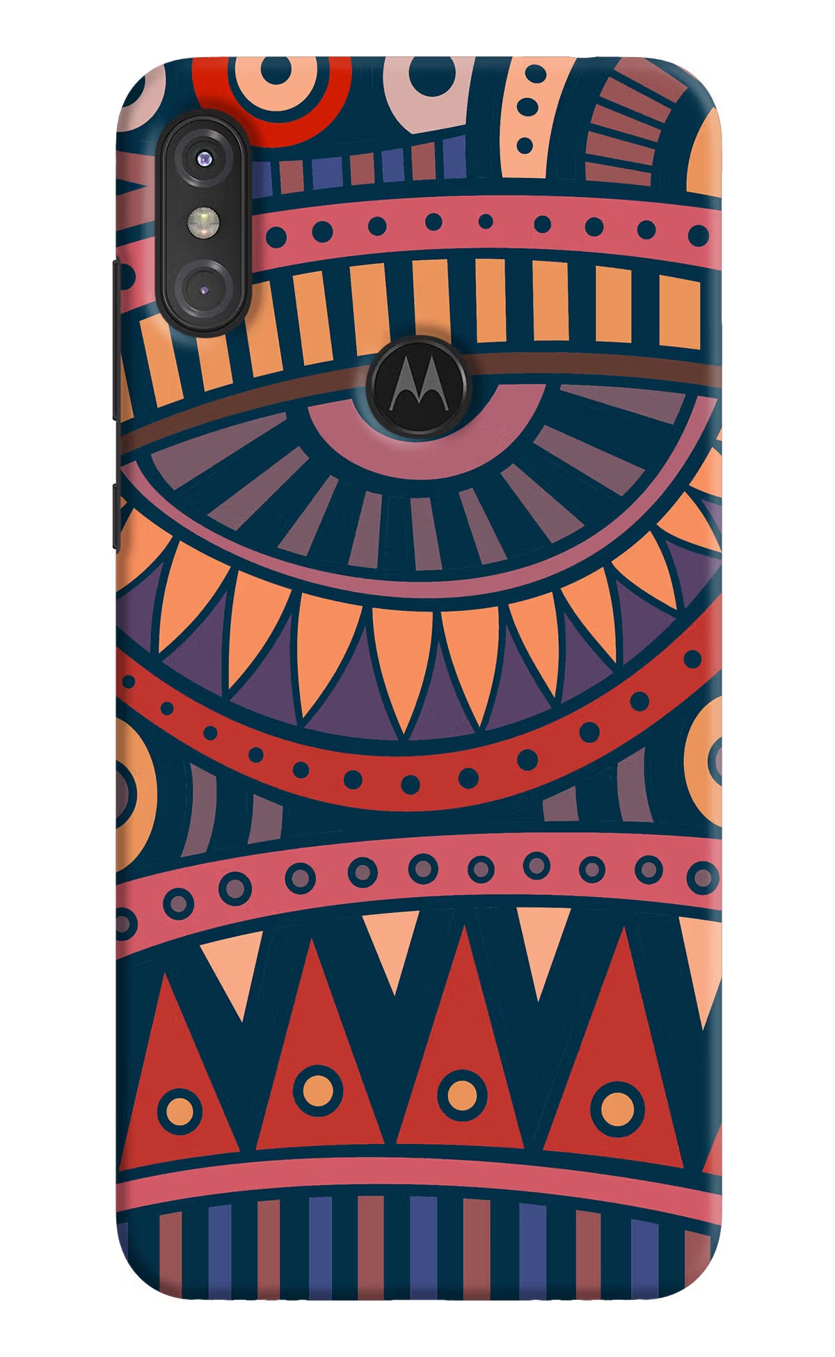African Culture Design Moto One Power Hard Case Back Cover by Casekaro
