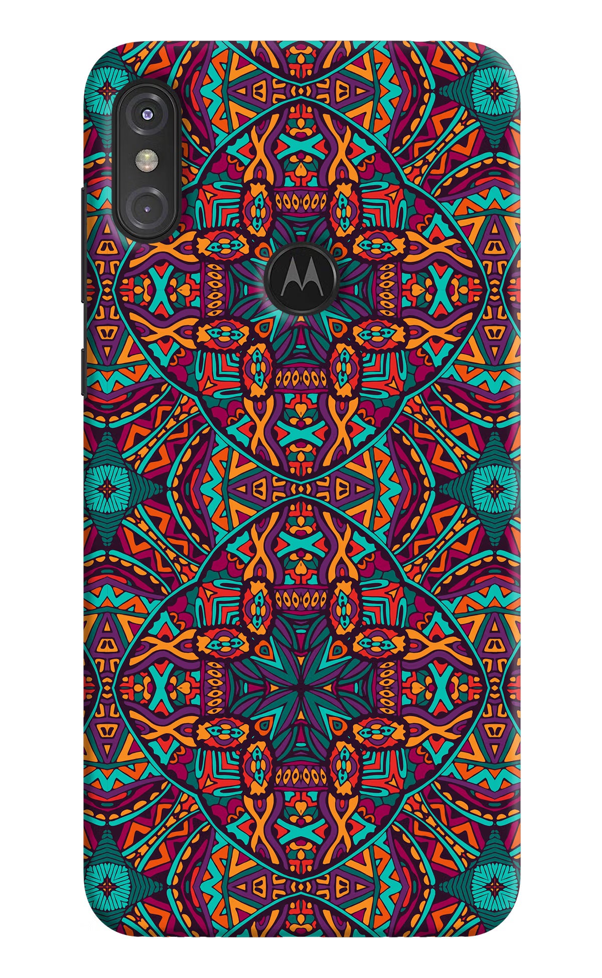 Colour Mandala Moto One Power Hard Case Back Cover by Casekaro