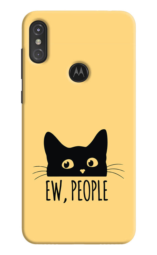 Ew People Catitude Moto One Power Hard Case Back Cover by Casekaro
