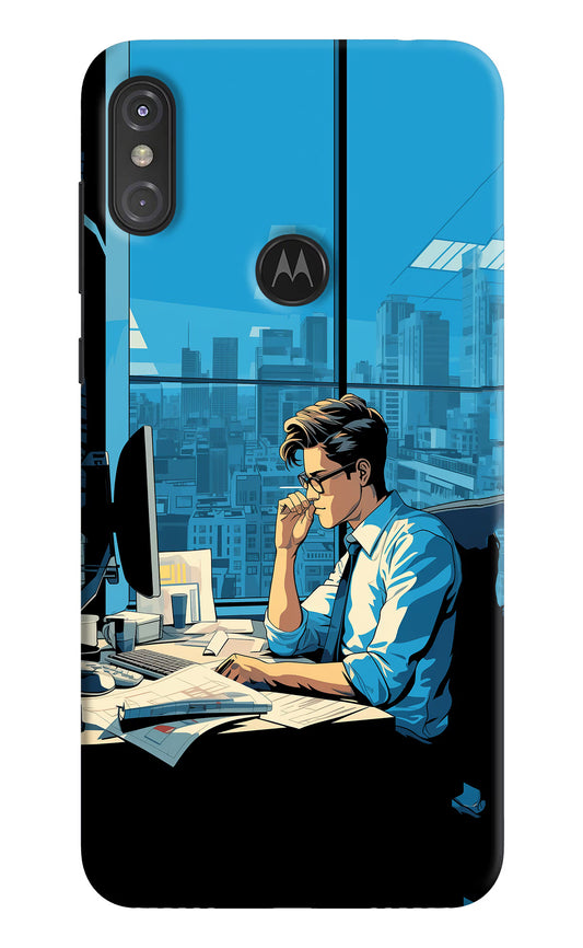Focused Hustler (AI Generated) Moto One Power Hard Case Back Cover by Casekaro