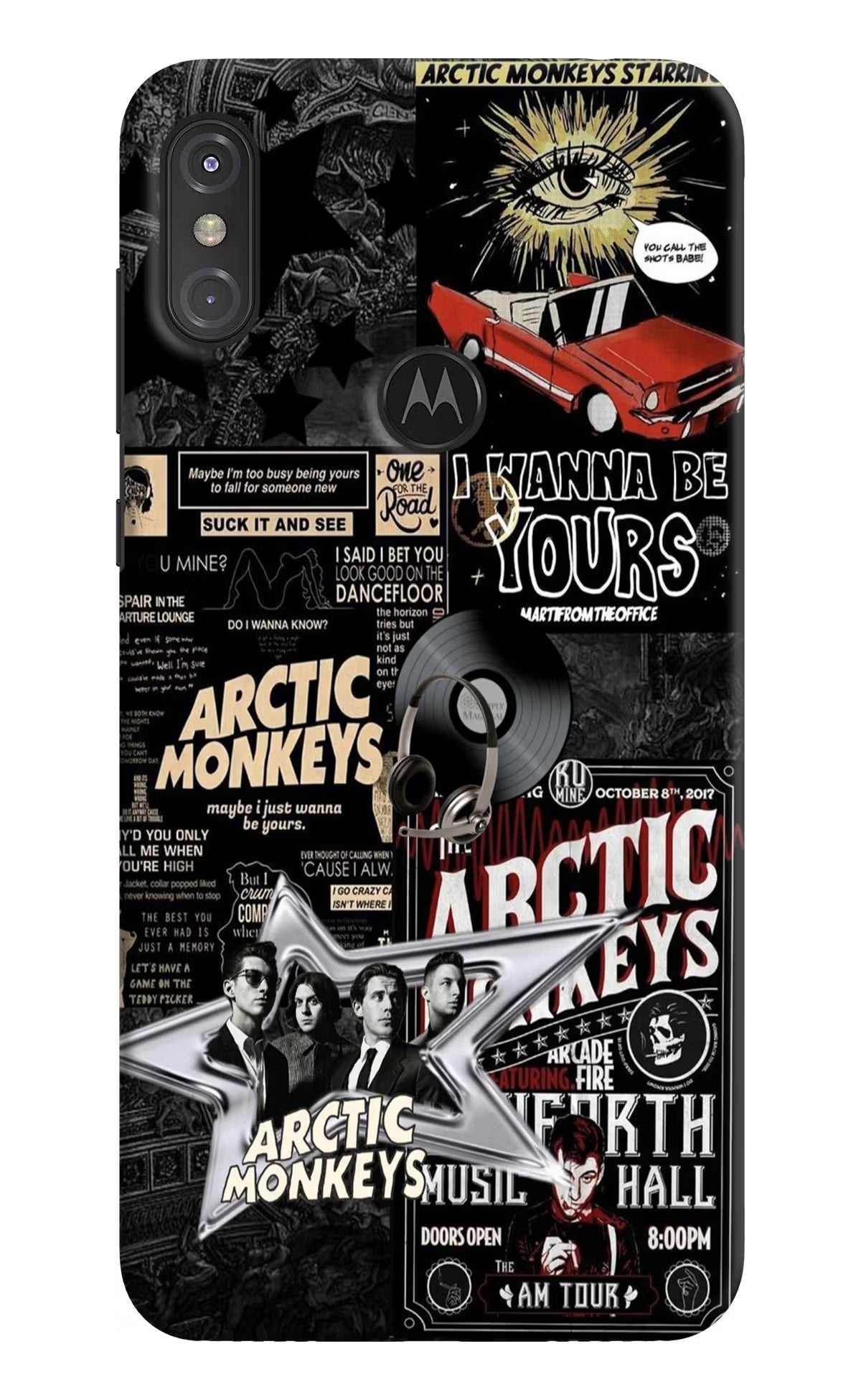 Arctic Monkeys Moto One Power Hard Case Back Cover by Casekaro