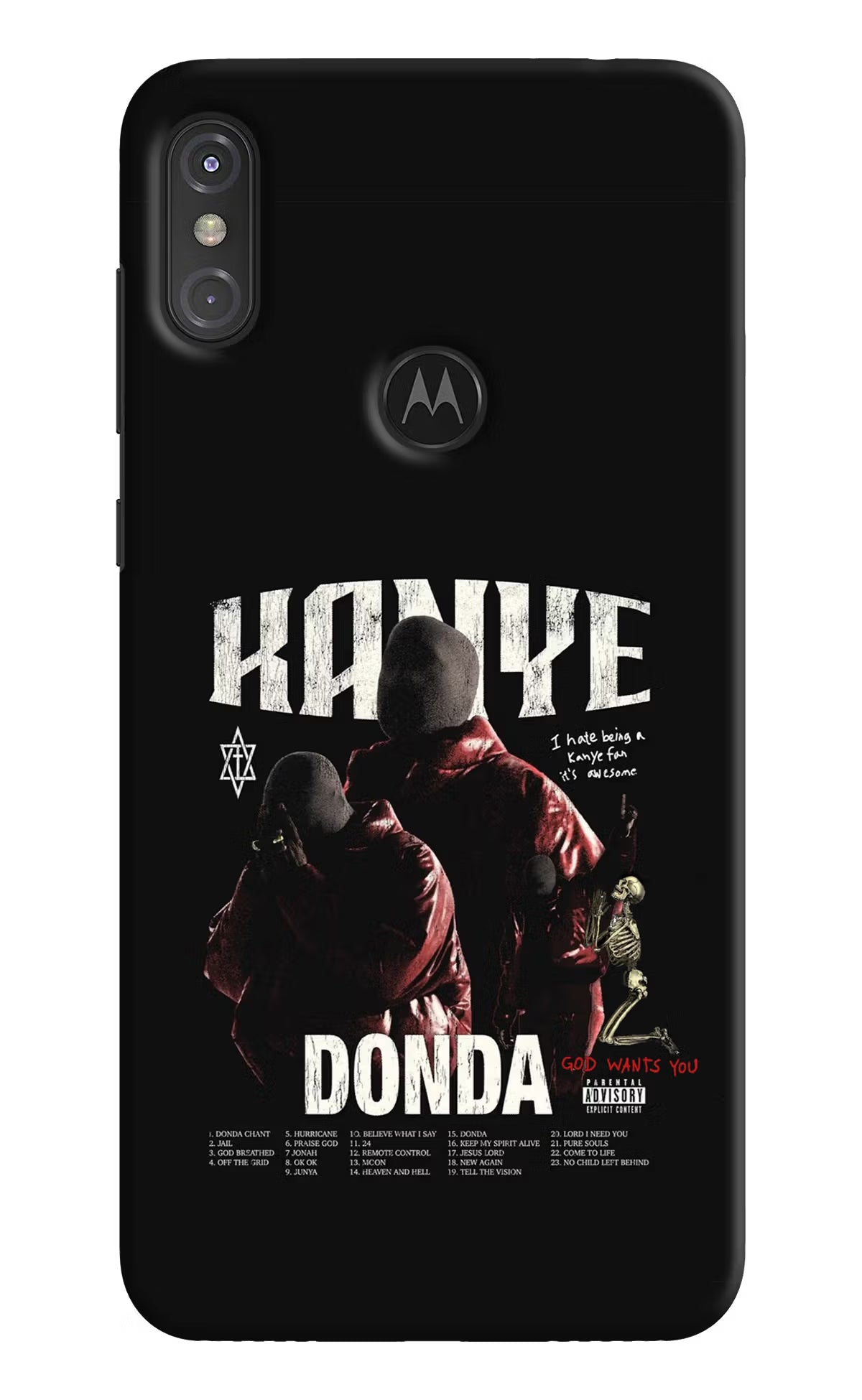 Donda Kanye West Moto One Power Hard Case Back Cover by Casekaro