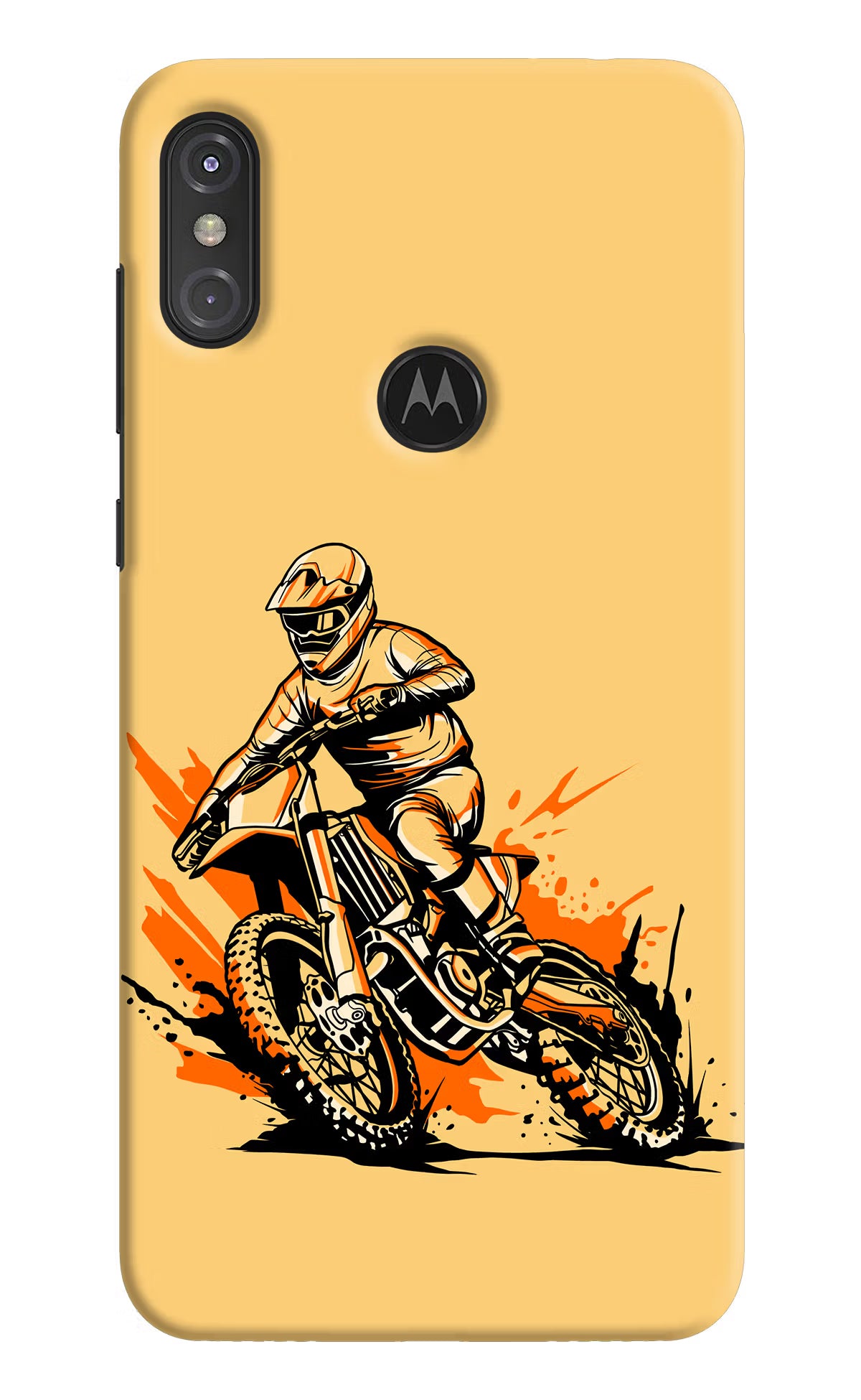 Off-Road Fury Moto One Power Hard Case Back Cover by Casekaro