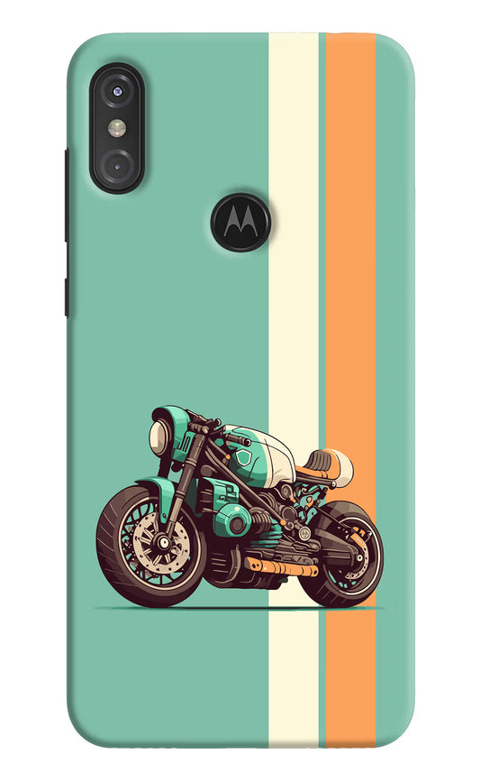 Striped Moto Drift Moto One Power Hard Case Back Cover by Casekaro