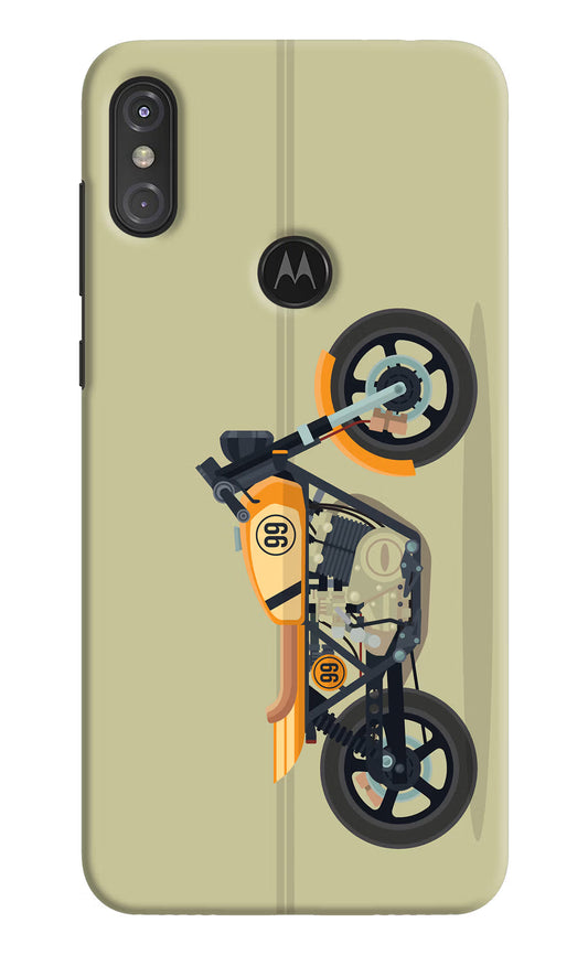 Vertical Speedster Moto One Power Hard Case Back Cover by Casekaro
