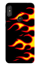 Side Sweep Flames Moto One Power Hard Case Back Cover by Casekaro