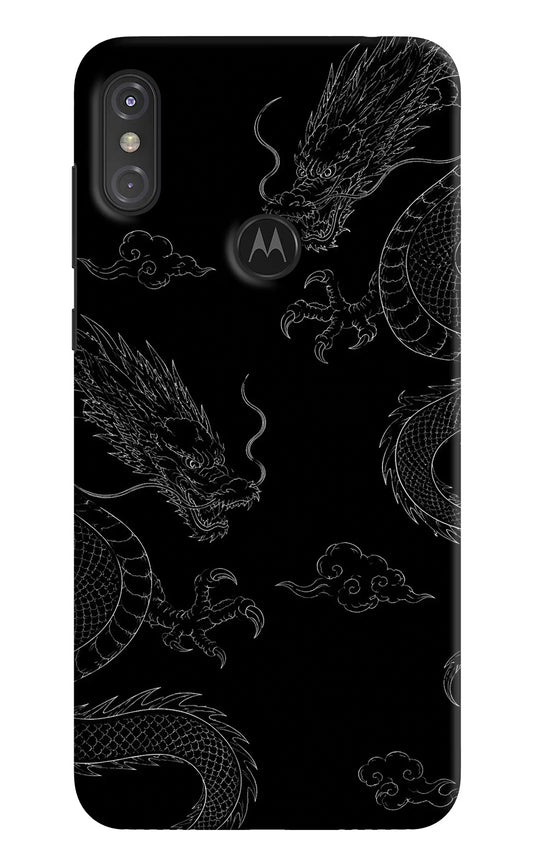 Twin Dragons Moto One Power Hard Case Back Cover by Casekaro