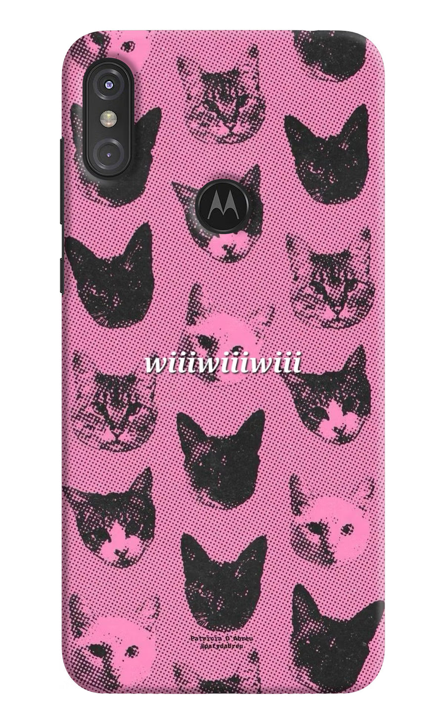Pink Cats Moto One Power Back Cover, Hard case