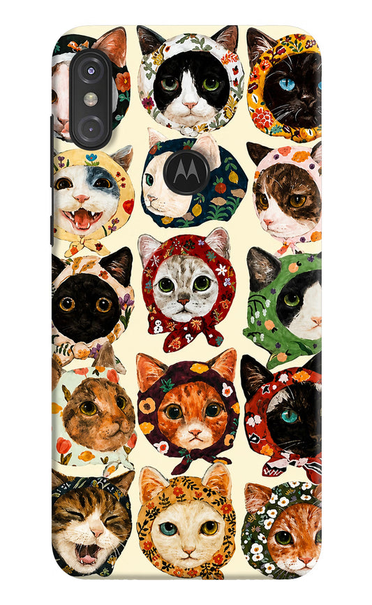 Cool Cat Moto One Power Hard Case Back Cover by Casekaro