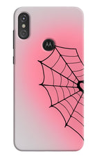 Pink Web Moto One Power Hard Case Back Cover by Casekaro